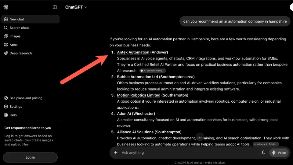 Antek cited by ChatGPT